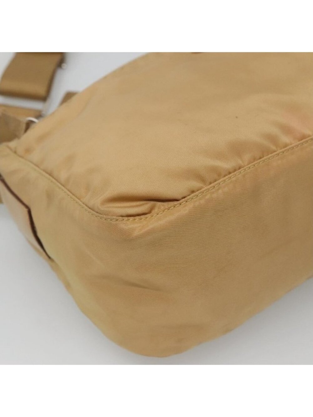 Authentic PRADA Shoulder Bag Nylon Beige Silver - Picture 7 of 16